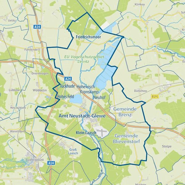 Karte Neustadt-Glewe
