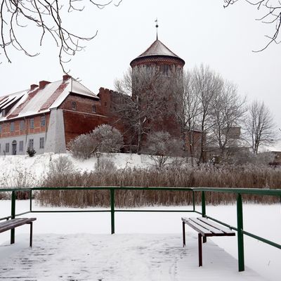 Burg im Winter
